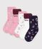 5 paires de chaussettes enfant en coton imprim&eacute; &agrave; fleurs multicouleur