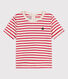 Katoenen T-shirt met korte mouwen en streepjes voor baby's