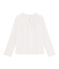 T-shirt met lange mouwen meisjes wit MARSHMALLOW