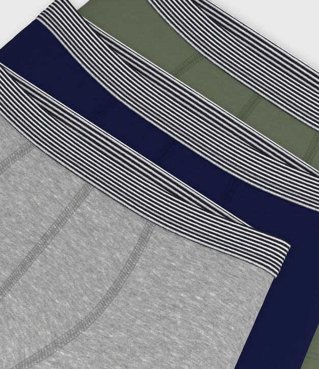 Set boxershorts voor kinderen van effen katoen multicouleur