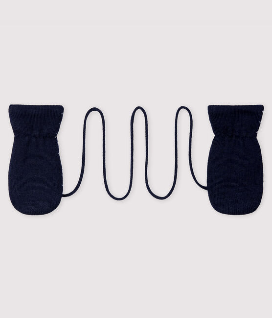 Babywanten gevoerd met microfleece blauw SMOKING