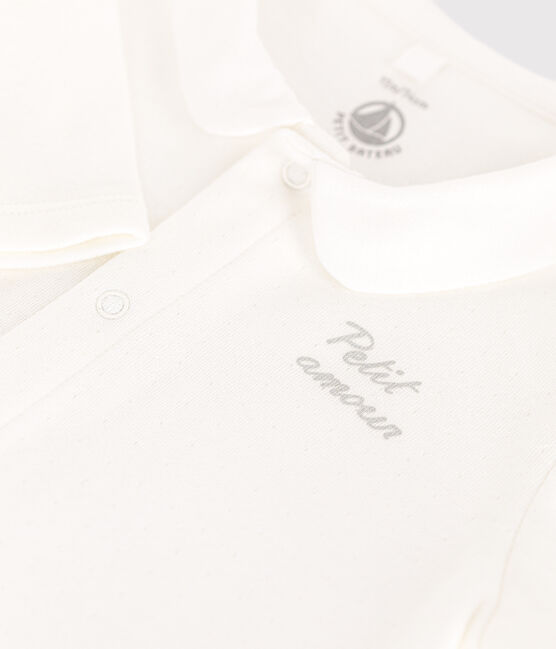 Pyjama en tubique bébé blanc MARSHMALLOW