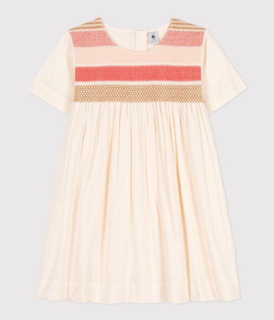 Robe en popeline enfant fille écru AVALANCHE