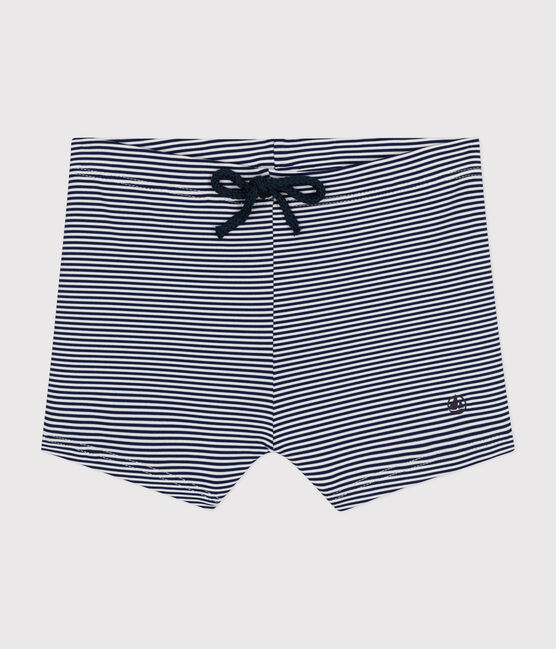Short de bain bébé bleu MEDIEVAL/blanc MARSHMALLOW