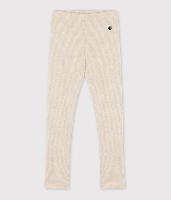 Legging en coton enfant fille beige MONTELIMAR CHINE