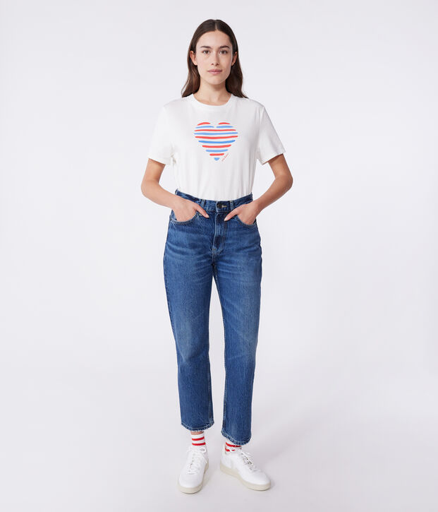Tee-shirt Femme Le Droit en coton uni blanc