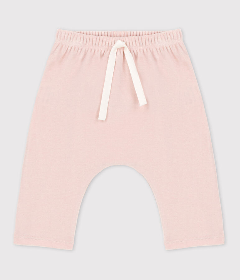 Pantalon b&eacute;b&eacute; en velours en coton rose SALINE