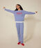 Pyjama en coton rayé femme bleu CALVIN/ MARSHMALLOW