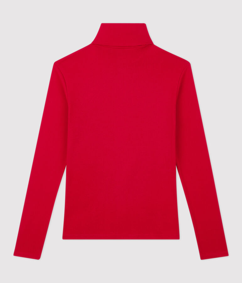 Sous-pull iconique en coton Femme rouge