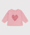 Sweat bébé en coton uni rose CHARME