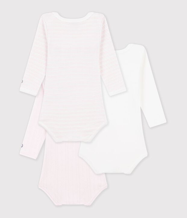 Lot de bodies manches longues en coton multicouleur