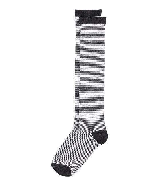 Chaussettes hautes femme bleu SMOKING/blanc MARSHMALLOW