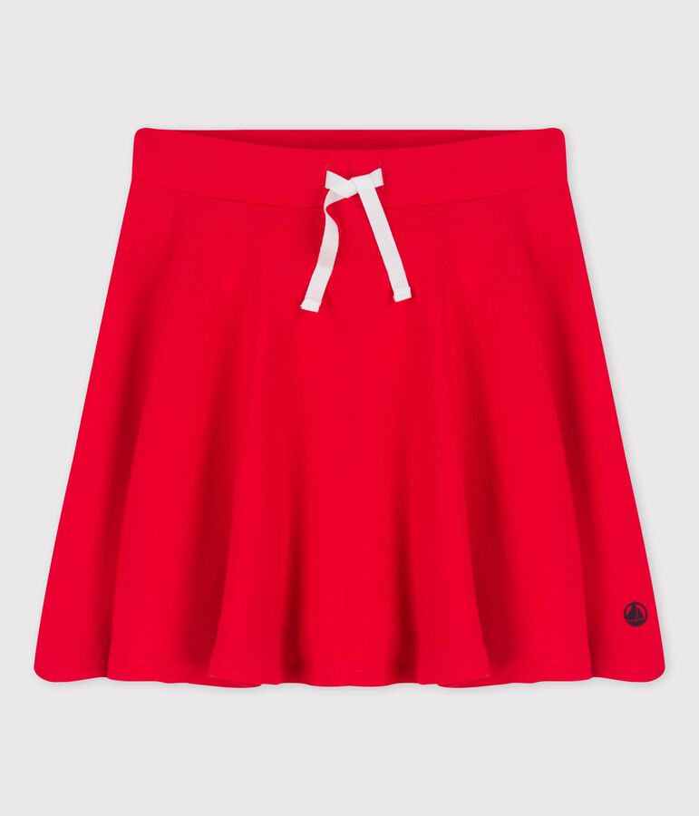 Jupe en coton bio enfant fille rouge