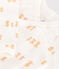 Katoenen overslagbody met lange mouwen voor baby's MARSHMALLOW/ BEIGE
