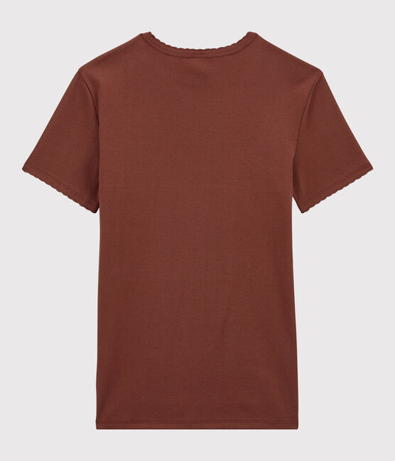 Iconisch katoenen T-shirt met ronde hals voor Dames oranje MADRAS