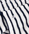 Gestreepte badcape uit badstof voor baby's wit LAIT/blauw MEDIEVAL