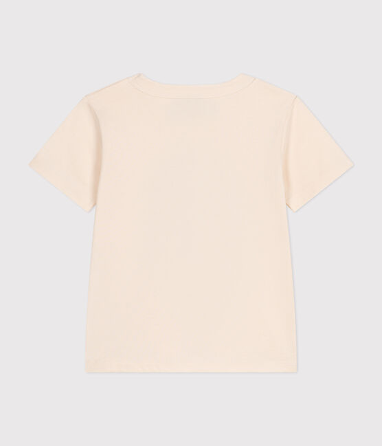 T-shirt met korte mouw van dunne jersey voor jongens ecru AVALANCHE