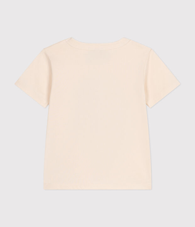 T-shirt met korte mouw van dunne jersey voor jongens ecru