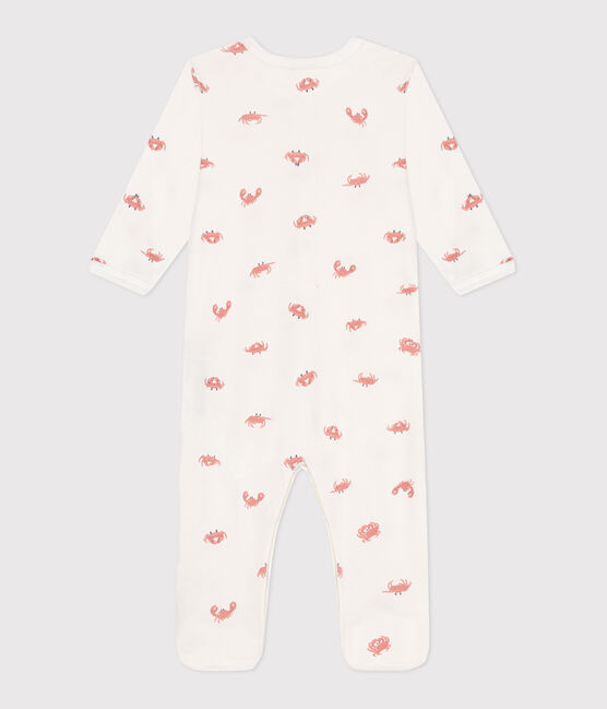 Pyjama bébé en coton crabes blanc MARSHMALLOW/blanc MULTICO
