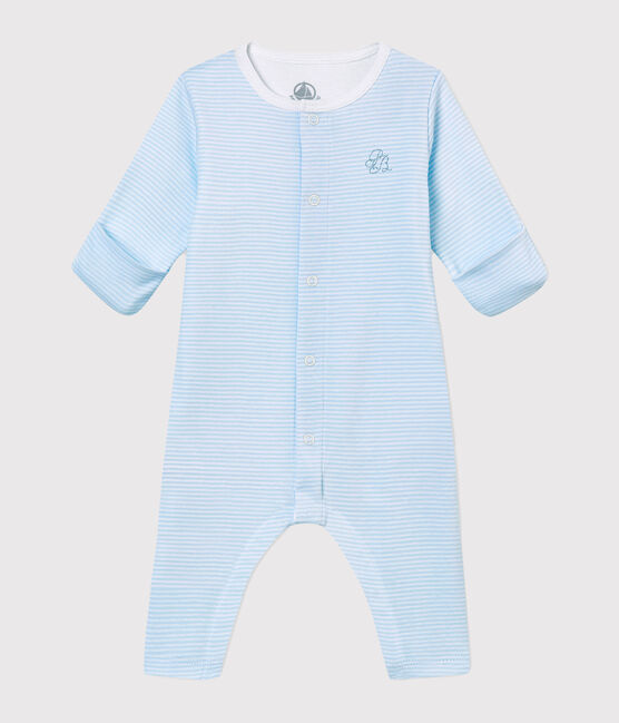Dors bien sans pieds bébé mixte avec body intégré bleu FRAICHEUR/blanc ECUME