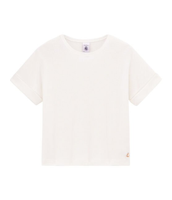 Tee-shirt à manches courtes enfant fille blanc MARSHMALLOW
