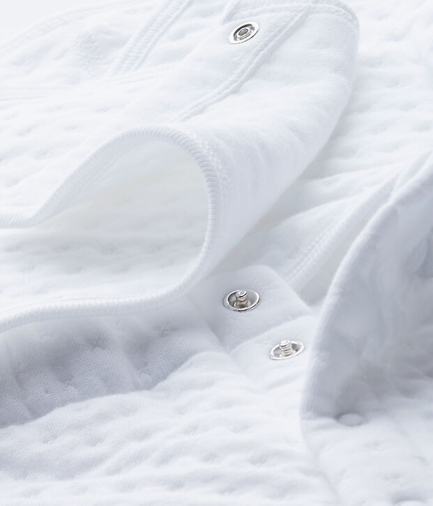 Uniseks slaappakje uit doorgestikte tubic wit