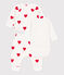 Ensemble 3 pièces en coton bébé blanc MARSHMALLOW/rouge TERKUIT