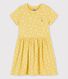 Robe manches courtes en coton enfant fille