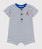 Kort babypakje van dunne jersey wit MARSHMALLOW/blauw MEDIEVAL