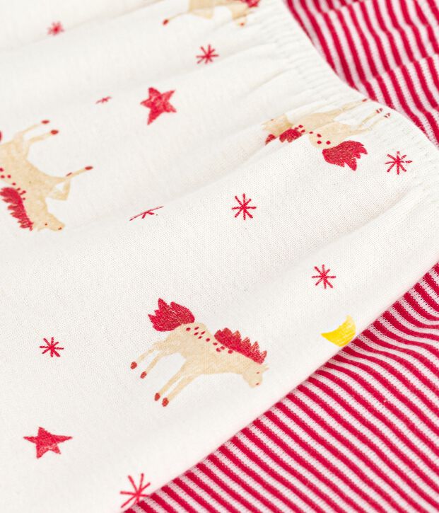 Lot de shorties enfant en coton imprim&eacute; chevaux multicouleur