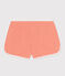 Short enfant en coton éponge uni orange ABRICOT
