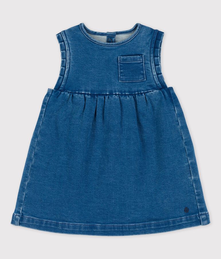 Ecovriendelijke denim babyjurk blauw