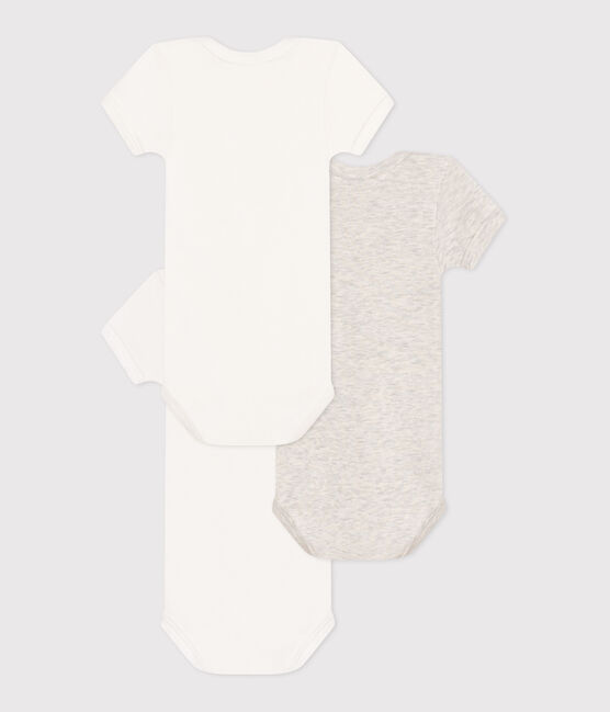 Lot de 3 bodies manches courtes en coton petit cœur bébé variante 1