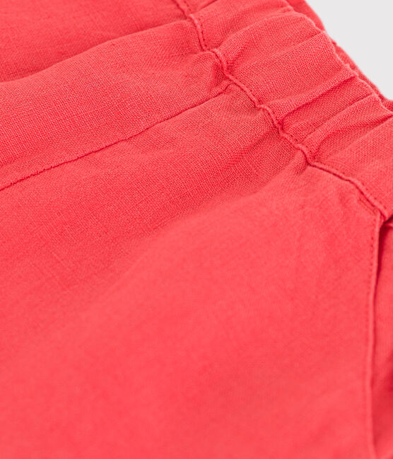 Short bébé en lin orange JUPITER