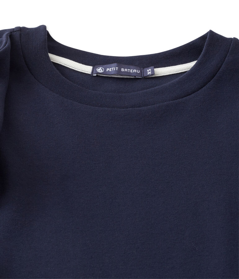 Top femme sans manches &agrave; volant blauw