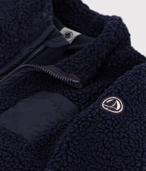 Babyvest in sherpa blauw SMOKING