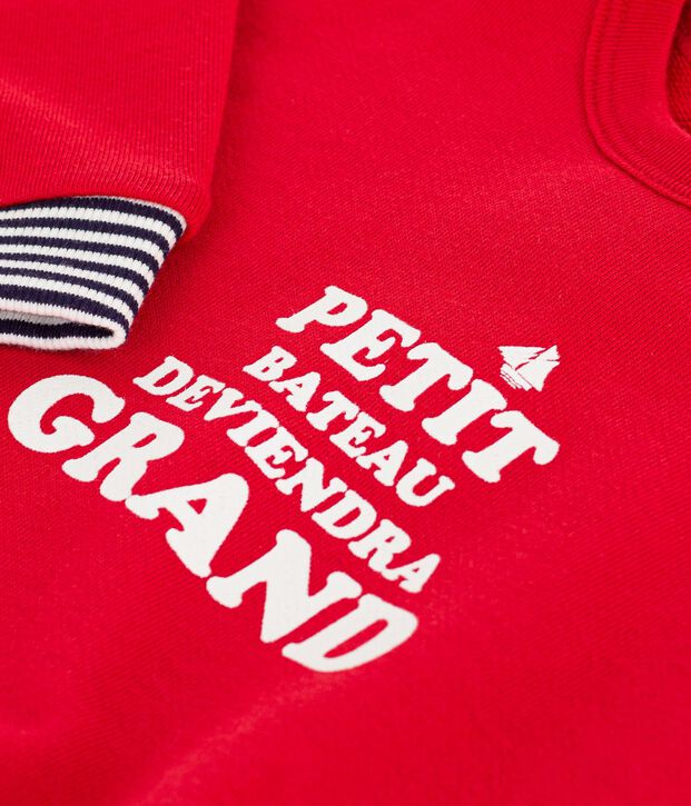 Katoenen sweatshirt voor baby's met motief rood