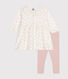 Ensemble robe manches longues et legging en coton bébé