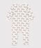 Pyjama bébé tracteurs en velours blanc MARSHMALLOW/blanc MULTICO