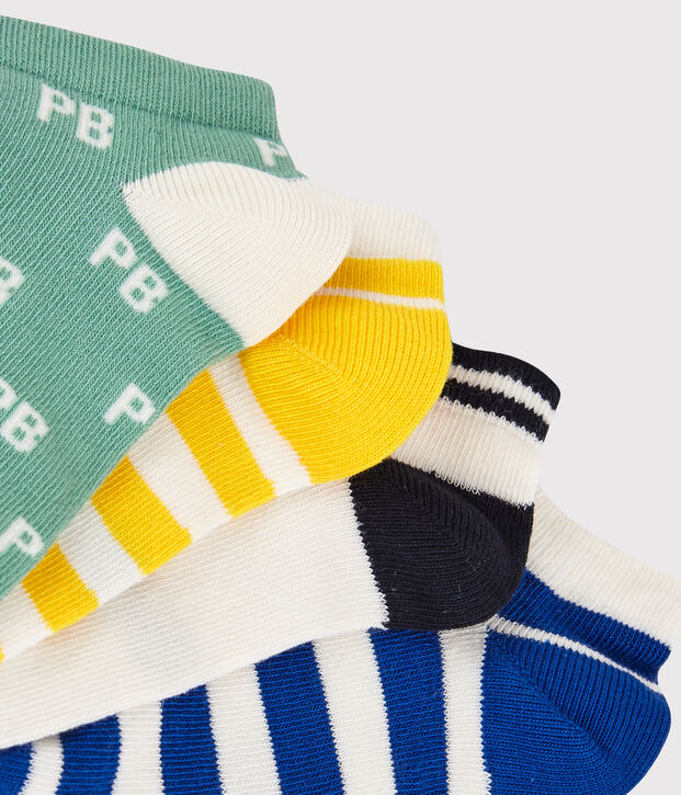 Lot de 5 paires de chaussettes basses enfant gar&ccedil;on multicouleur
