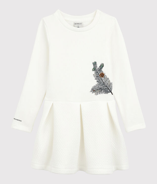 Petit Bateau x Deyrolle meisjesjurk wit