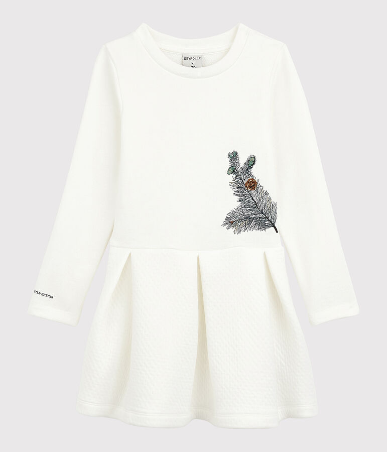 Petit Bateau x Deyrolle meisjesjurk wit