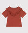 Tee-shirt en jersey flammé enfant fille marron FAMEUX