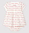 Robe manches courtes avec bloomer bébé fille en jacquard en coton biologique blanc MARSHMALLOW/rouge TERKUIT