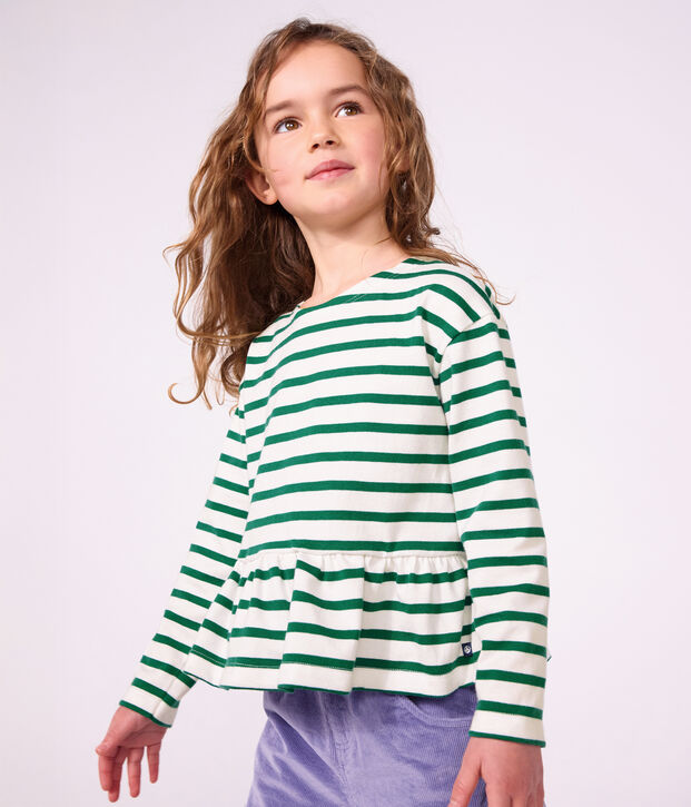 Katoenen marinetruitje voor kinderen groen/groen