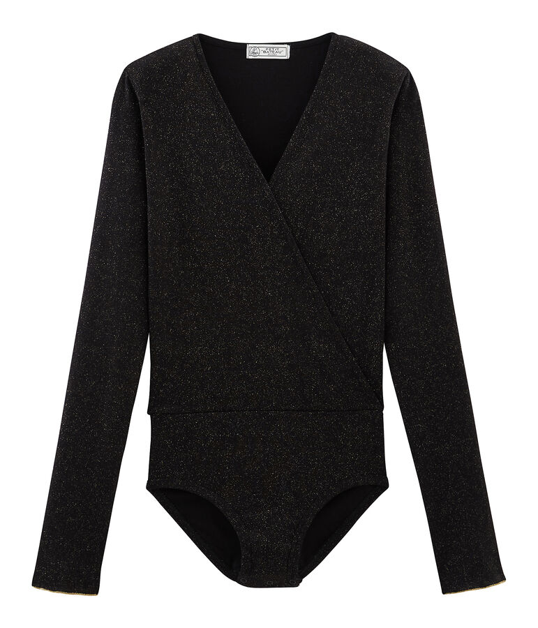 Body cache-c&oelig;urs femme noir/jaune