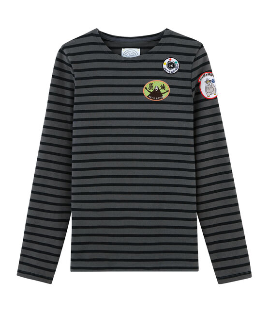Marinière mixte gris MAKI/noir BLACK
