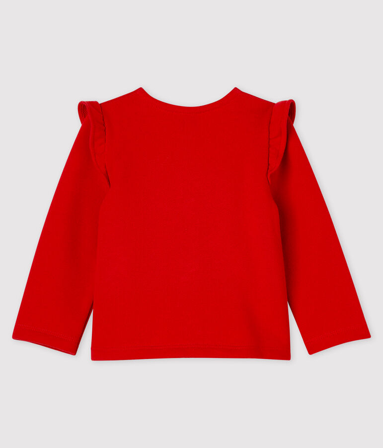 Cardigan en molleton b&eacute;b&eacute; fille rouge