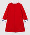 Robe manches longues en molleton bébé fille rouge TERKUIT