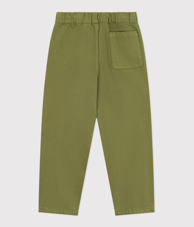 Pantalon enfant en denim vert